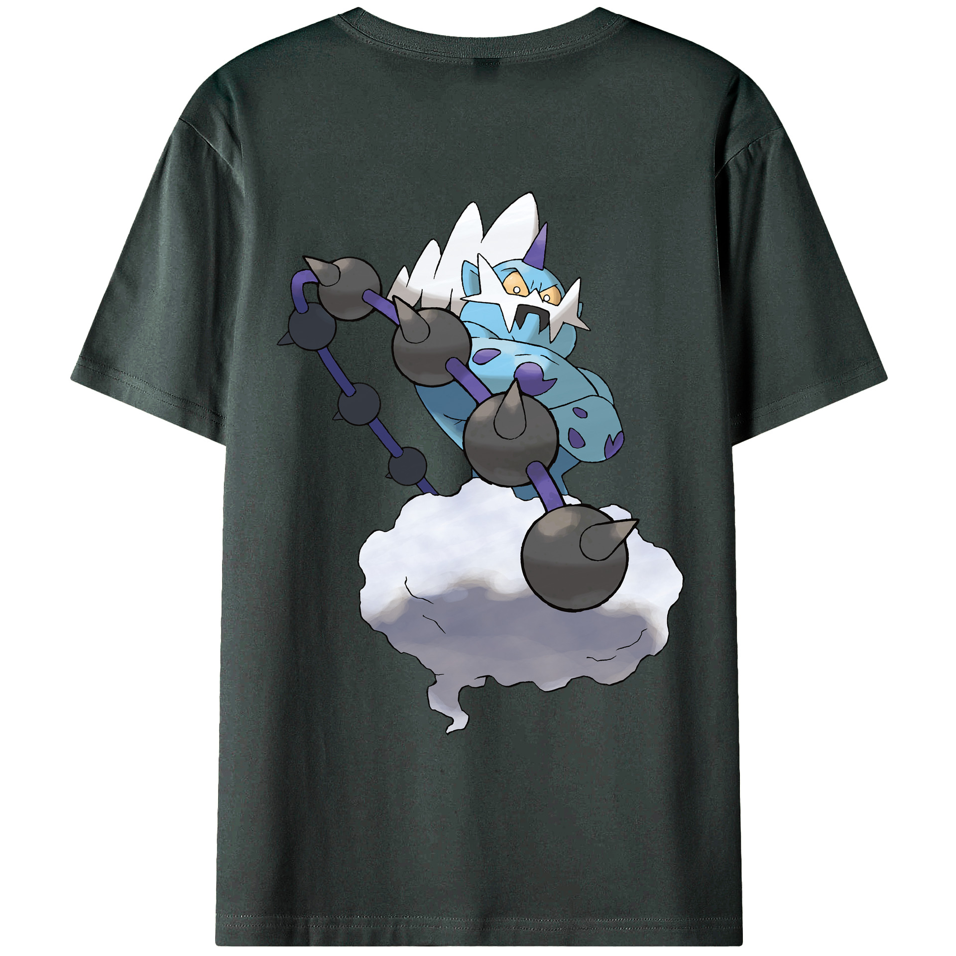 （画像用） ポケットモンスター Pokémon 綿100％ メンズ半袖Tシャツ（バックプリント） 通気性